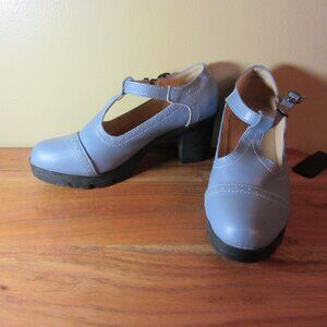 sky blue fashion creeper mary jane shoes size 39 or US 8.5 (CL345)